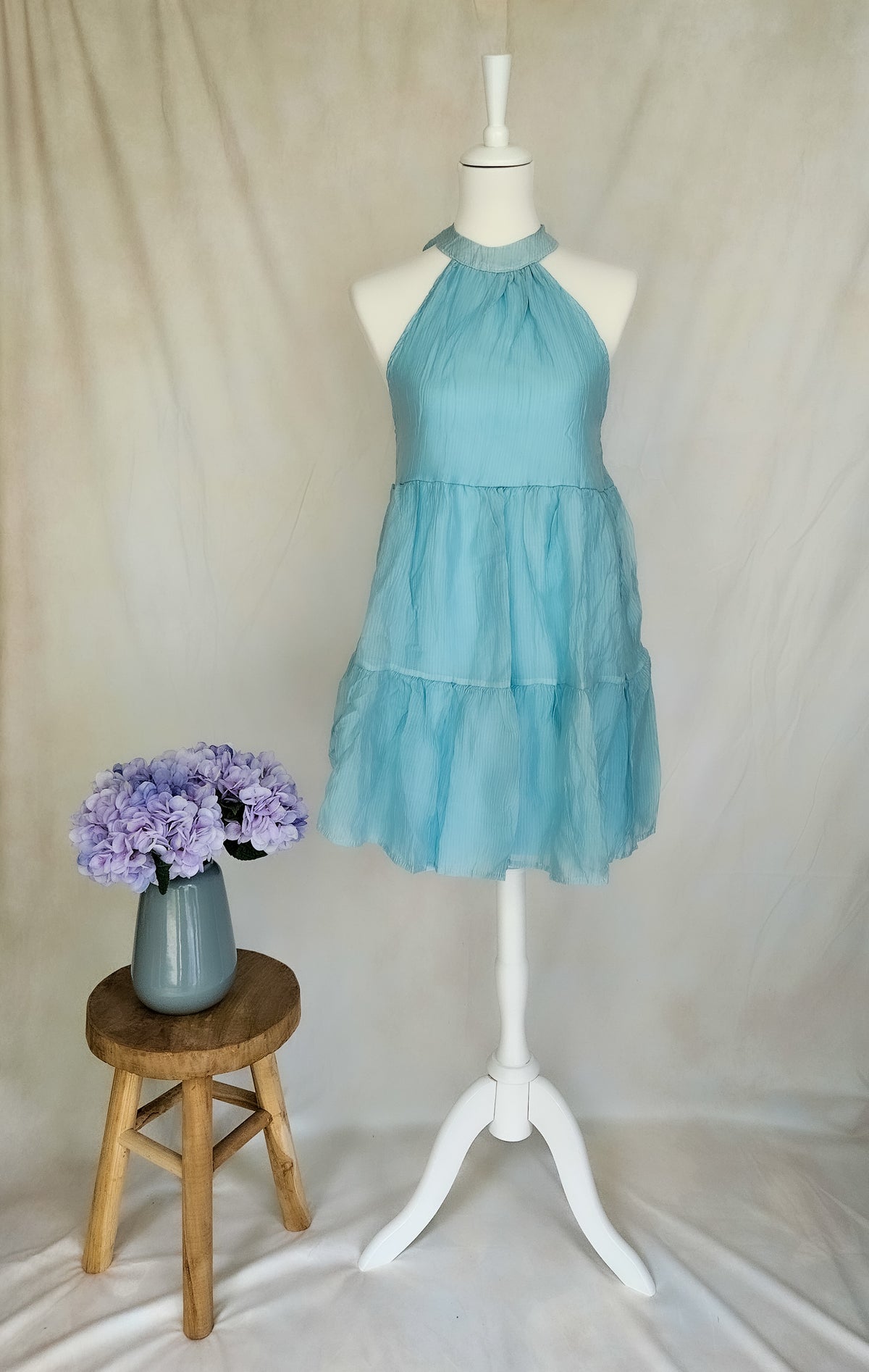 Bloom Haze Halter Dress