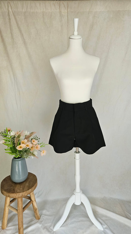 High-Waisted Tailored Shorts No Hem