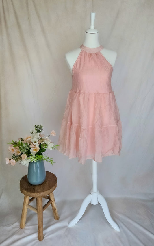 Bloom Haze Halter Dress