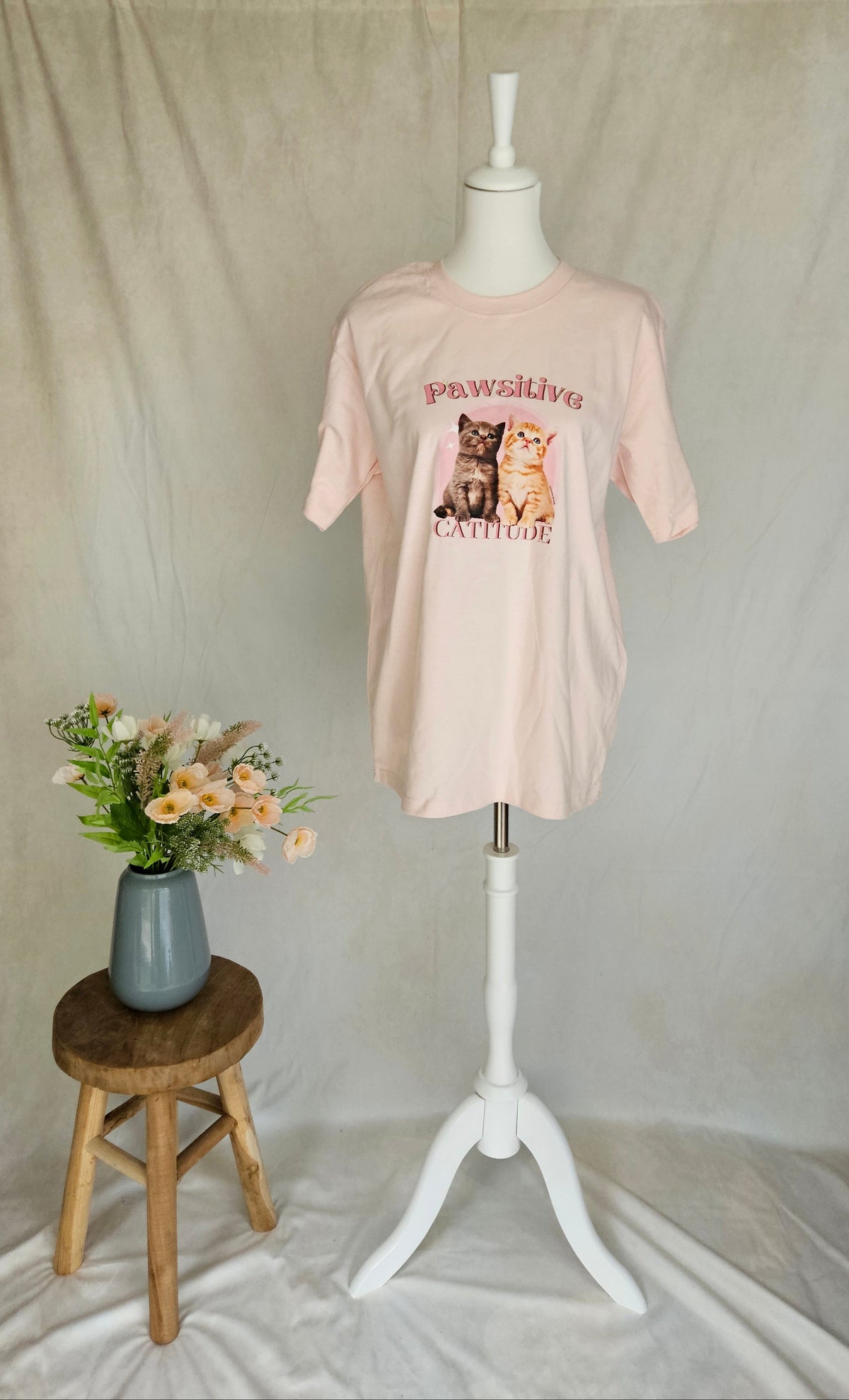 Pawsitive Cattitude Tee