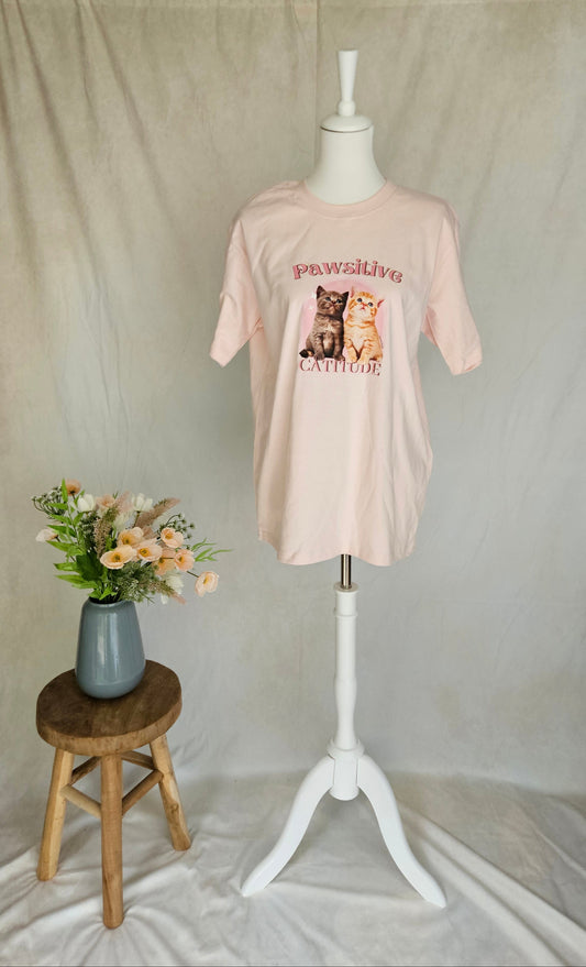 Pawsitive Cattitude Tee