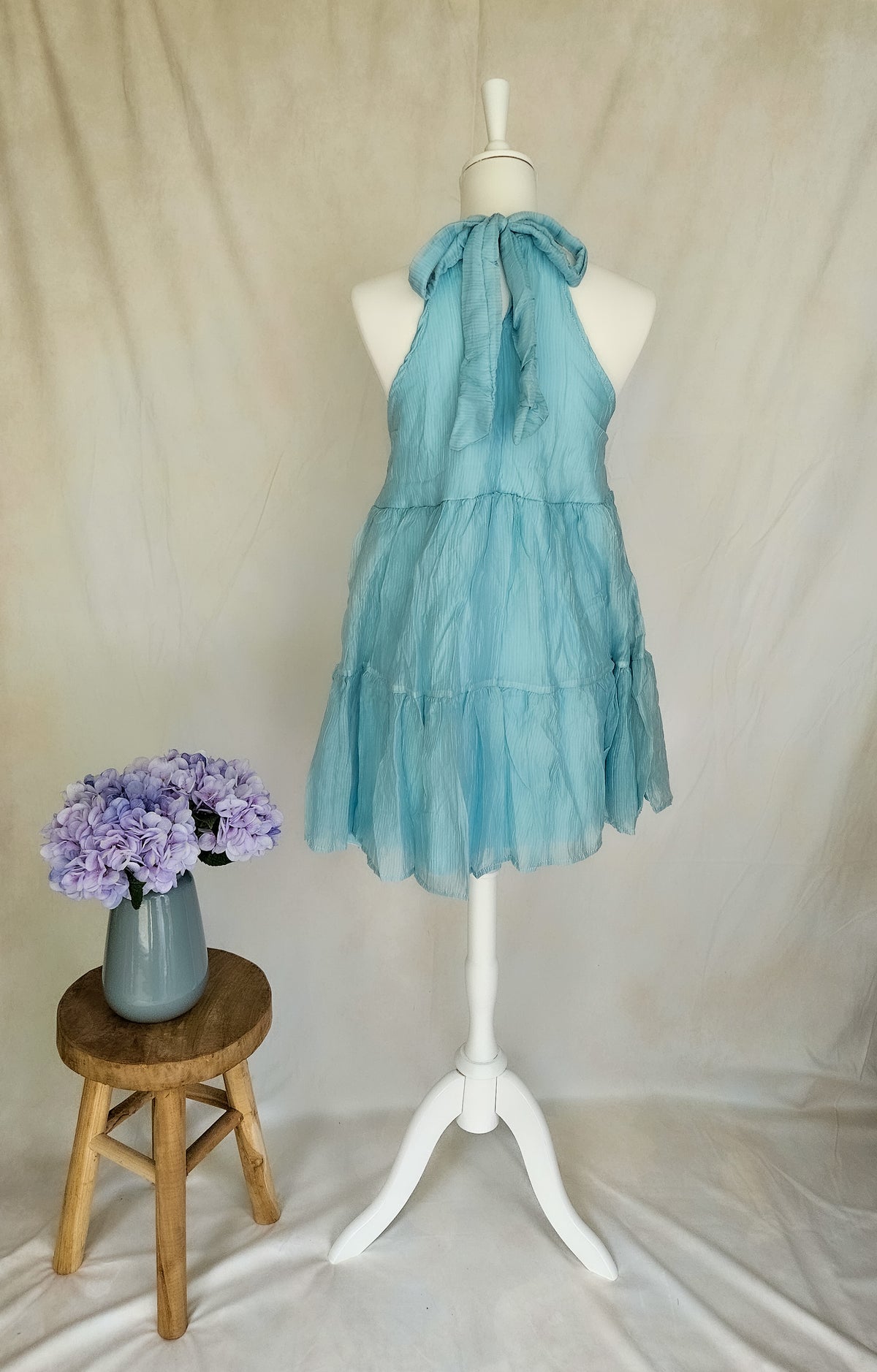 Bloom Haze Halter Dress